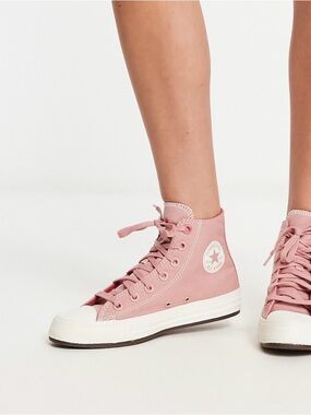 Converse High Top Sneakers in Dusty Pink